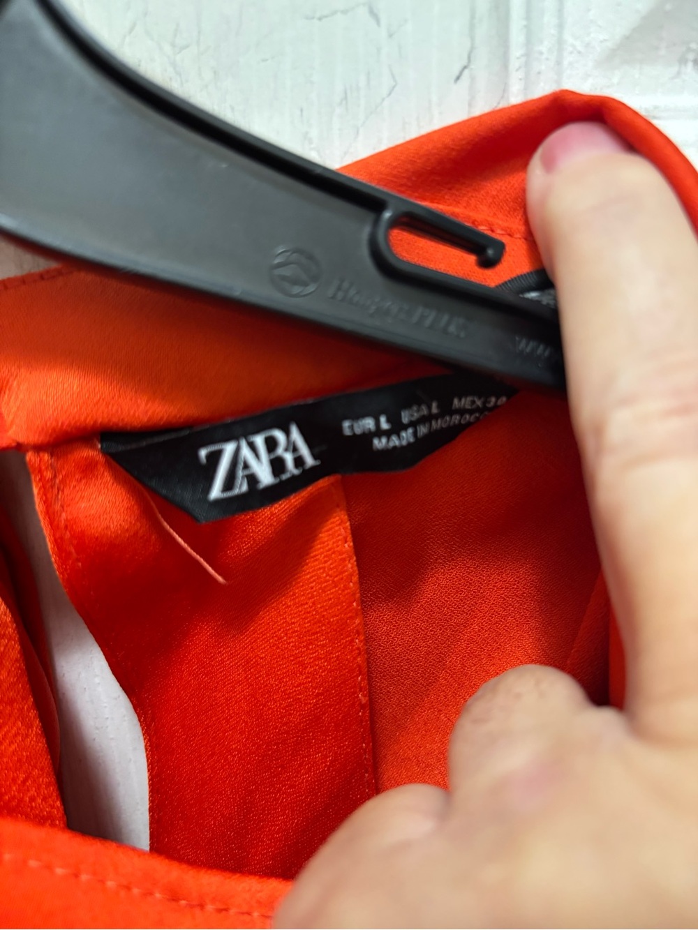 Zara orange Red Draped Neck Women’s Top - Picture 2 of 5